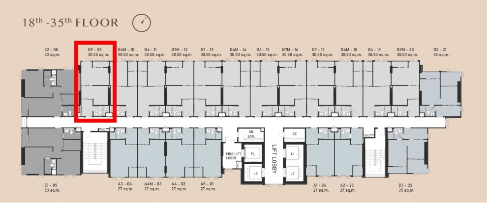 Aspire Onnut Station 1-bed 30.5 sq.m. FQ is OK ราคารอบ Investor เพียง 128,xxx บาท/ตร.ม.