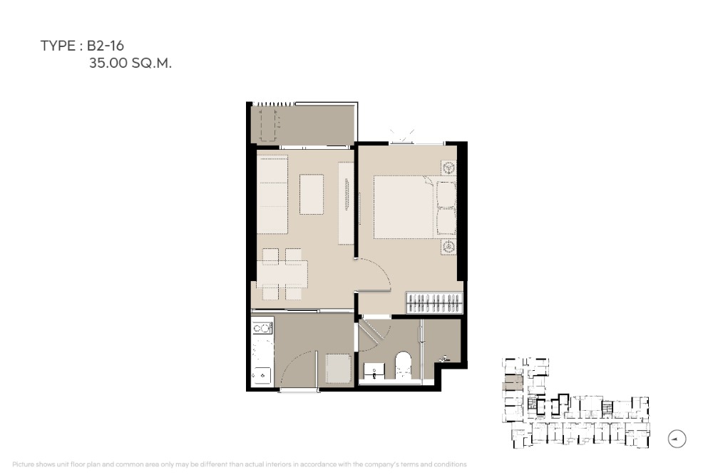 Life พหล-ลาดพร้าว 1-bed 35 ตร.ม. ทิศเหนือ ทิศที่ดีที่สุดของโครงการ ราคาแรกมีส่วนลด 5%