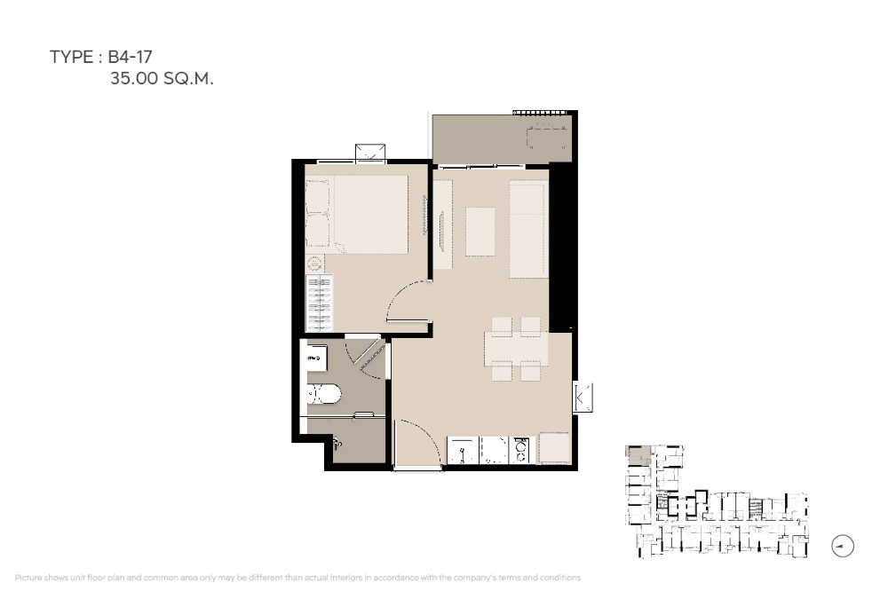 Life พหล-ลาดพร้าว 1-bed 35 ตร.ม. ทิศเหนือ ทิศที่ดีที่สุดของโครงการ ราคาแรกมีส่วนลด 5%