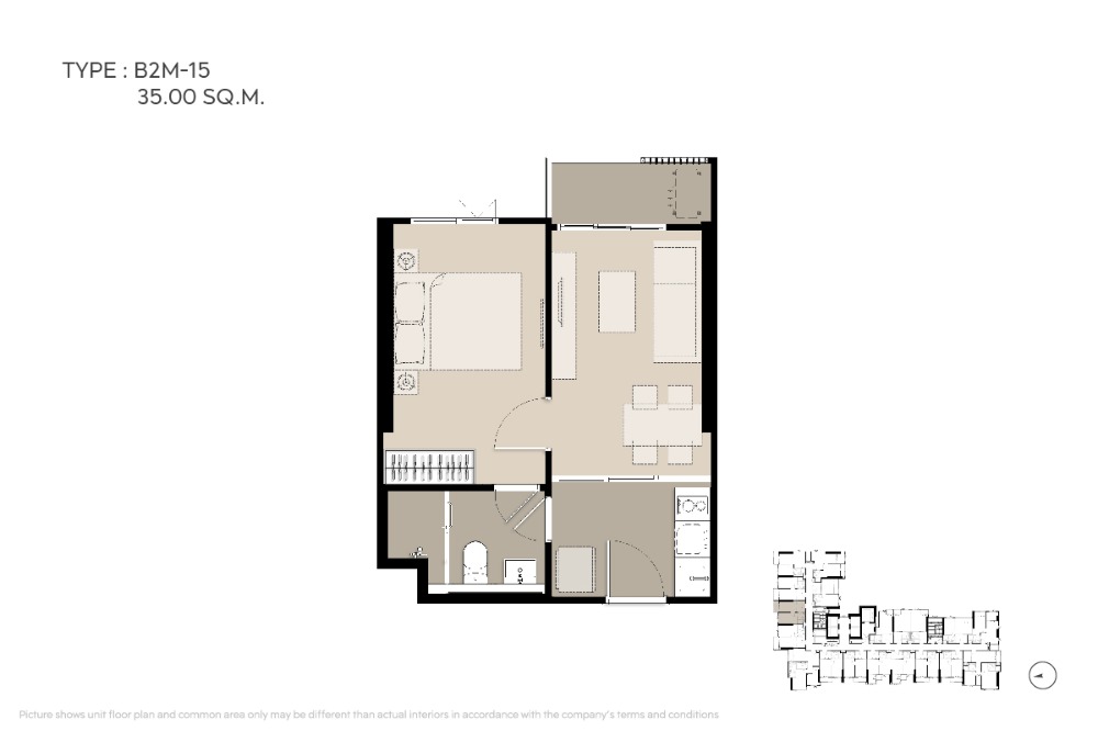 Life พหล-ลาดพร้าว 1-bed 35 ตร.ม. ทิศเหนือ ทิศที่ดีที่สุดของโครงการ ราคาแรกมีส่วนลด 5%