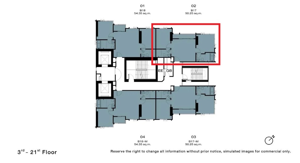 Nue Riverest 2-bed riverfront 50.25 ตร.ม. ชั้นกลางๆ ตำแหน่งสวย