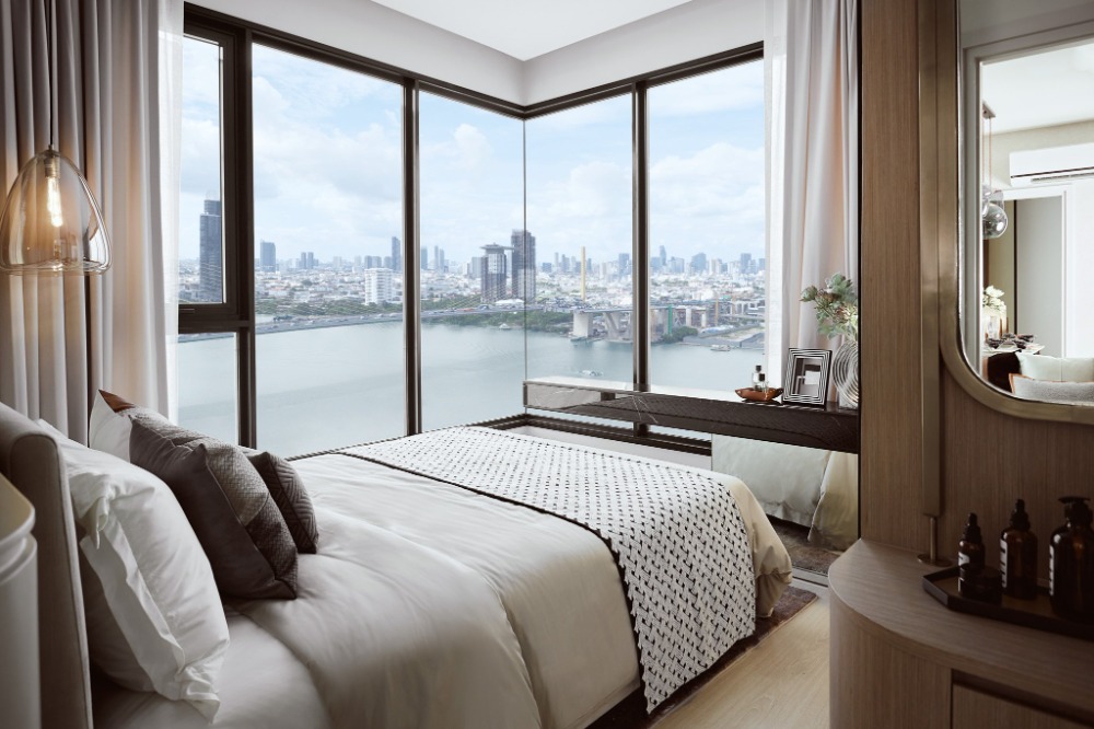 Nue Riverest 2-bed riverfront 50.25 ตร.ม. ชั้นกลางๆ ตำแหน่งสวย