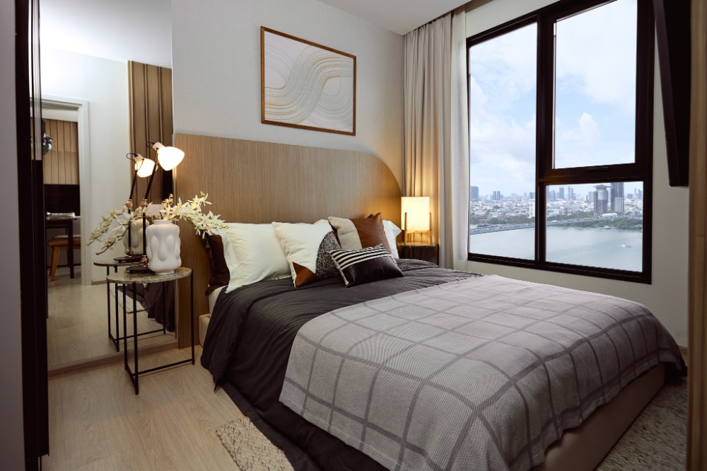 Nue Riverest 2-bed riverfront 50.25 ตร.ม. ชั้นกลางๆ ตำแหน่งสวย